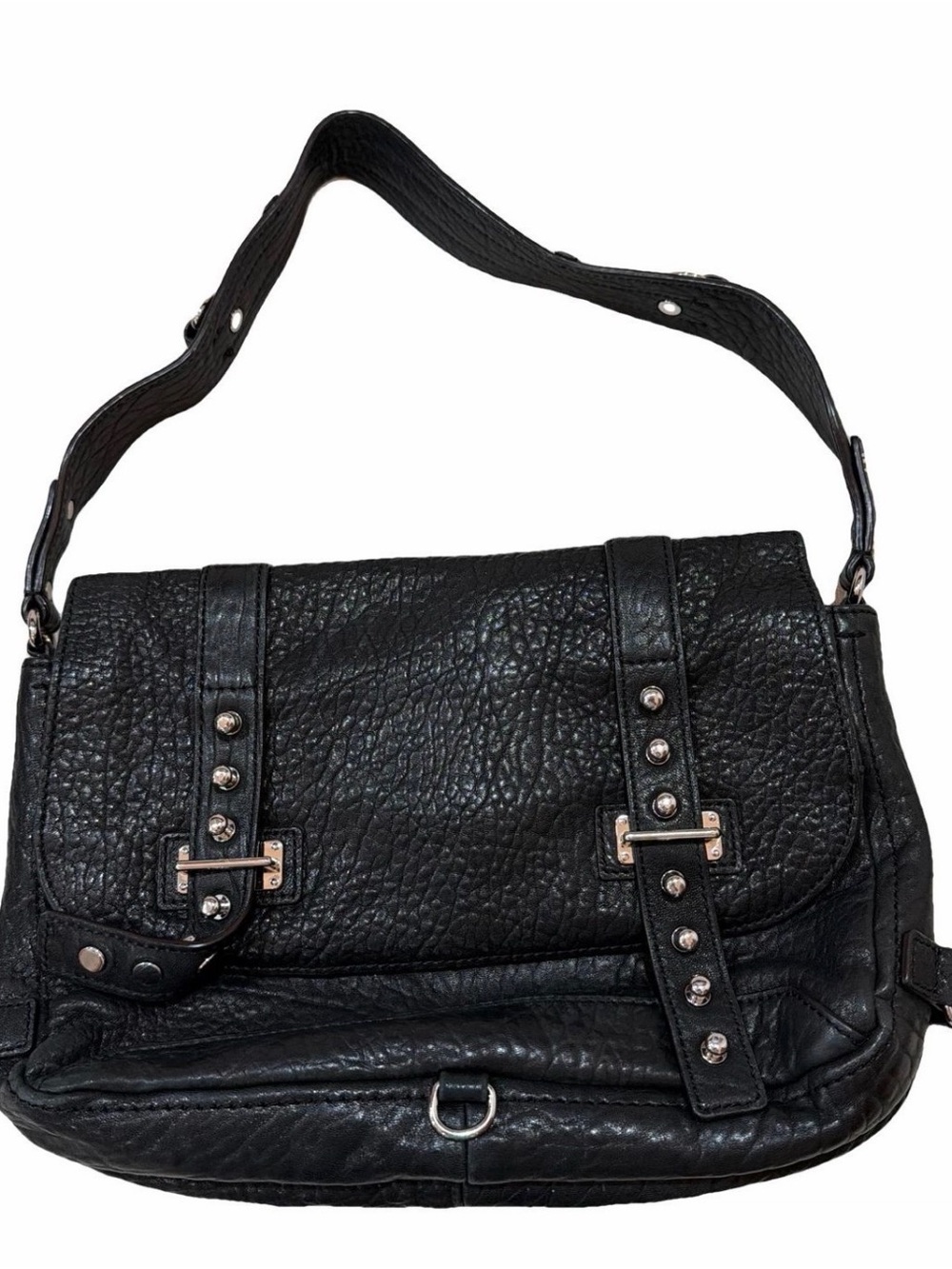 Rebecca Minkoff Black Studded Flap Shoulder Bag